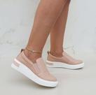 Slip On Tênis Feminino Iate Calce Fácil C/Elastico Nude