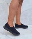 Slip On Tênis Meia Feminino Calce Fácil Preto/Preto