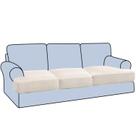 Slipcovers H.VERSAILTEX Stretch, 3 peças, almofada em T, sofá, marfim