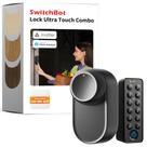 Smart Lock SwitchBot Ultra com teclado, fechadura de porta com impressão digital