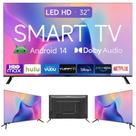Smart TV 32 LED HD Android 14 WiFi Integrado Bivolt Completa