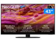 Smart TV 43" Samsung Ultra 4K Neo QLED Ultra QN90F QN43QN90FAGXZD 165Hz Tizen NQ4 AI Gen3 Bixby Alexa 4 HDMI Smart TV 43" Samsung Ultra 4K Neo QLED Ultra QN90F QN43QN90FAGXZD 165Hz Tizen NQ4 AI Gen3 Bixby Alexa 4 HDMI