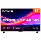 Smart TV 50 Google TV LED Ultra HD 4K Semp 50S61 3 HDMI 1 USB Bluetooth HDR10 Bivolt
