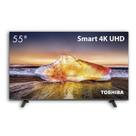 Smart TV 55 Pol Toshiba 4K DLED 55C350MS Sistema VIDAA Rápida Wi-Fi Bluetooth HDR10 Comando de Voz