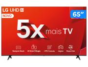 Smart TV 65" 4K LG Ultra HD 65UT8050 com Processador a5 Ger7 AI Alexa/Chromecast integrado Otimizador de Jogos webOS 24 e Controle Smart Magic