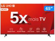 Smart TV 65" 4K LG Ultra HD 65UT8050 com Processador a5 Ger7 AI Alexa/Chromecast integrado Otimizador de Jogos webOS 24 e Controle Smart Magic