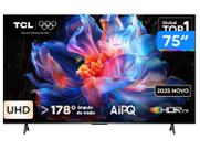 Smart TV 75" TCL 4K UHD LED HVA Google TV 75P6K 2025
