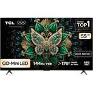 Smart TV TCL 55 AI, 4K UHD, QLED Mini LED, Android TV - 55C6K