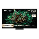 Smart TV TCL 75 Polegadas QLED Mini LED 4K C7K WiFi Bluetooth Google TV 4 HDMI 144Hz HDR10 75C7K