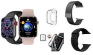 Smart Watch Séries 8 Relógio W28 Masculino Feminino Siri Bluetooth Troca Foto Pulseira 45mm C Nf