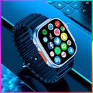 Smart Watch T800 Ultra, série de relógios inteligentes, 49 mm, capa sensível ao toque, cinza, malha Preto