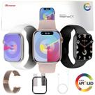 Smart Watch W99 Pro Masculino Feminino Serie 9 Android iOS Troca Pulseira Faz Recebe Ligaçoes Kit