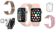 Smart Watch Watch 8 W28 Pro Tela Digital 45mm Lançamento Com Acessórios Extra Case Pulseira Pelicula