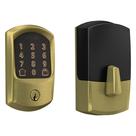 Smart WiFi Deadbolt Lock Schlage Encode, porta frontal, latão acetinado