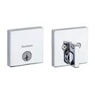 SmartKey cromado polido Deadbolt Lock Kwikset Downtown
