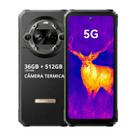 Smartphone Blackview BL9000 Pro 512GB, 12GB RAM, Tela 6,78 polegadas 120 Hz FHD, Câmera 50 MP com Termovisor, Bateria 8800 mAh, Android 14, Preto