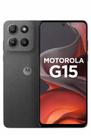 Smartphone Celular Motorola Moto G15, 256GB, 4GB RAM, Câmera 50MP, Android 15, Tela 6,72 IPS LCD, Bateria 5200mAh, Dual SIM, Preto, Wifi, Bluetooth