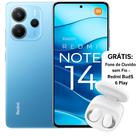 Smartphone Celular Xiaomi Redmi Note 14 256GB 8GB Câmera 108MP Tela 6.67 AMOLED 120Hz Design Premium Dual Chip Grátis Brinde Fone Sem Fio Buds 6 Play