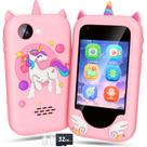 Smartphone de brinquedo Lpare Kids com câmera dupla, reprodutor de jogos e música