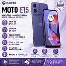 Smartphone Motorola Moto E15 64GB 2GB RAM Tela 6.5 Dual Chip Câmera Traseira 32mp Roxo Smartphone Motorola Moto E15 64GB 2GB RAM Tela 6.5 Dual Chip Câmera Traseira 32mp Roxo