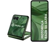 Smartphone Motorola Razr 50 Ultra 512GB Forest Green 5G 12GB RAM 6,9" Câm. Dupla + Selfie 32MP Dual Chip