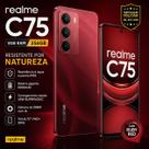 Smartphone Realme C75 256GB 8GB RAM Tela 6,72 Câmera 50MP Bateria 6000mAh Dual SIM Ruby Red