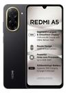 Smartphone Redmi A5 64GB Preto Dual Chip 4G Tela 6.52" Câmera 8MP + 5MP Android Desbloqueado