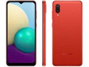 Smartphone Samsung Galaxy A02 32GB Vermelho 4G Quad-Core 2GB RAM 6,5” Câm. Dupla + Selfie 5M