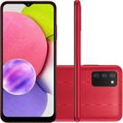 Smartphone Samsung Galaxy A03s 64GB 4G Wi-Fi Tela 6,5 Dual Chip 4GB RAM Câmera Tripla + Selfie 5MP - Vermelho