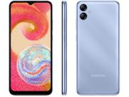 Smartphone Samsung Galaxy A04e 64GB Azul 4G Octa-Core 3GB RAM 6,5” Câm. Dupla + Selfie 5M