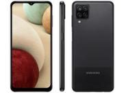Smartphone Samsung Galaxy A12 Azul 64GB 4GB RAM Tela 6.5 Câmera Quádrupla 48MP Bateria 5000mAh 4G Dual Chip