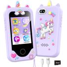 Smartphone WEOLULI Kids de 3 a 8 anos com cartão SD de 8 GB - roxo
