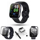 Smartwatch Amazfit Bip 6 Mapas Assistente IA Blue Black Com Película de Silicone