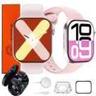 Smartwatch Feminino Masculino W10 Mini Pro 42mm 1GB Amoled Gps Fone sem Fio