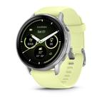 Smartwatch GPS Garmin Venu 4 Prata com Pulseira de Silicone AmareloLima 45mm