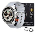 Smartwatch Haylou Solar Ultra Com Gps Monitor Saúde Silver Cinza Milanês