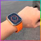 Smartwatch Hw Ultra 2 Laranja Lançamento Com Chat Gpt 7 Pulseiras Original Envio Já