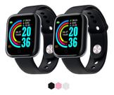 Smartwatch Kit Com 2 Relogios Inteligente D20 Y68 Bluetooth