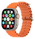 Smartwatch Microwear W69+ Plus Ultra Tela AMOLED 2.2 Polegadas IP68 Bluetooth GPS Tracking 150 Watch Faces Pulseira Laranja