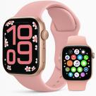 Smartwatch Mini 41mm Feminino Rosa Tela HD Bluetooth Xiaomi Samsung Android IOs