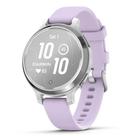 Smartwatch Monitor Cardíaco de Pulso com GPS Garmin Lily 2 Active 38mm (2024) Prata Pulseira Roxo Jasmim de Silicone