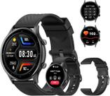 Smartwatch Redondo Original Para Homem E Mulher Gps E Fone Preto