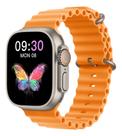 Smartwatch Relógio HW68 Ultra Mini Rosa Homem Mulher Amoled Nfc Chamadas + Pulseira Extra