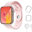 Smartwatch Rosa Dourado Tela Touch Grande Bluetooth Controle Música Design Entrega Ágil