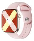 Smartwatch S10 Pro Rosa 1gb X10 Nfc Chat Gpt Tradutor Caixa Rosa Pulseira Rosa Bisel Rosa Desenho Da Pulseira Slim