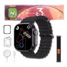 Smartwatch Series 10 Ultra W69+ Ultra 3 Prova de Agua Plus Nfc Super Amoled 2GB Laranja