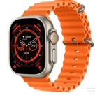 Smartwatch Ultra 9 Laranja Troca Foto de Fundo Smartwatch Ultra 9 Laranja Troca Foto de Fundo