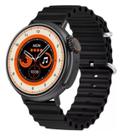 Smartwatch Ultra 9 Pro Redondo Academia Fitness Mult-Funções Preto