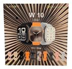 Smartwatch W10 Ultra 46mm Com 10 Pulseiras Inteligente Fit Dourado-escuro Mesh Preto Cinza-escuro