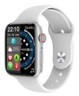 Smartwatch W37 Pro + Pulseira Milanese Series 7 com Tela Infinita de 1.75 Prata Academia Esportes Fitness